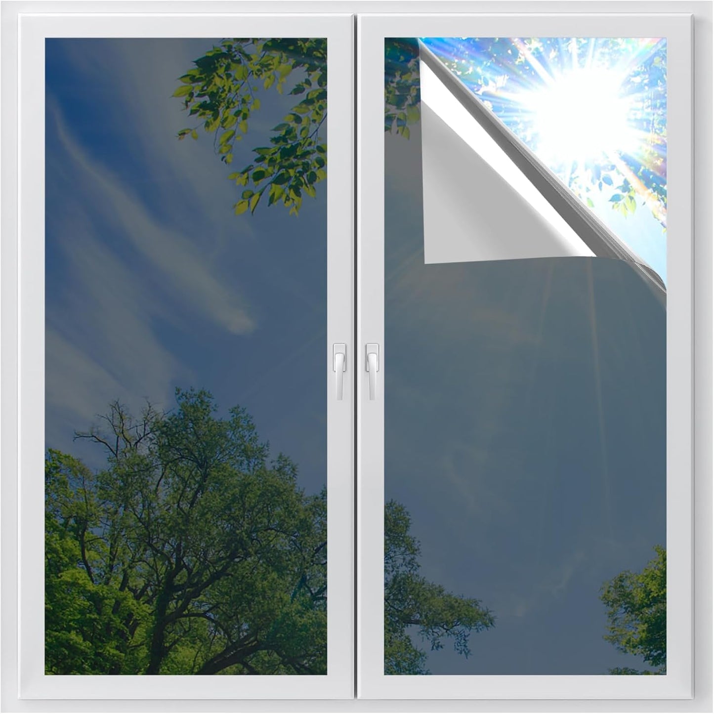 LUTE Reeded Glass Window Privacy Film, Frosted Glass Film, Removable 3D Decorative Decals Sun Blocking Anti UV Door Window Cover, No Glue Static Cling Vinyl for Bathroom Home Office, 17.5" x 78.7"