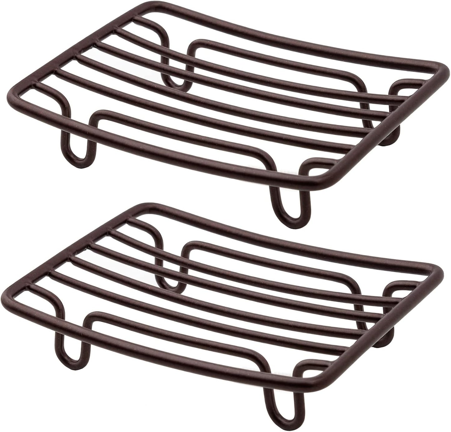 Soap Dish, Stainless Steel Bar Soap Holder for Shower, Self Draining Stand Soap Saver for Bathroom, Kicthen Sink and Countertop, Chrome 1-Pack