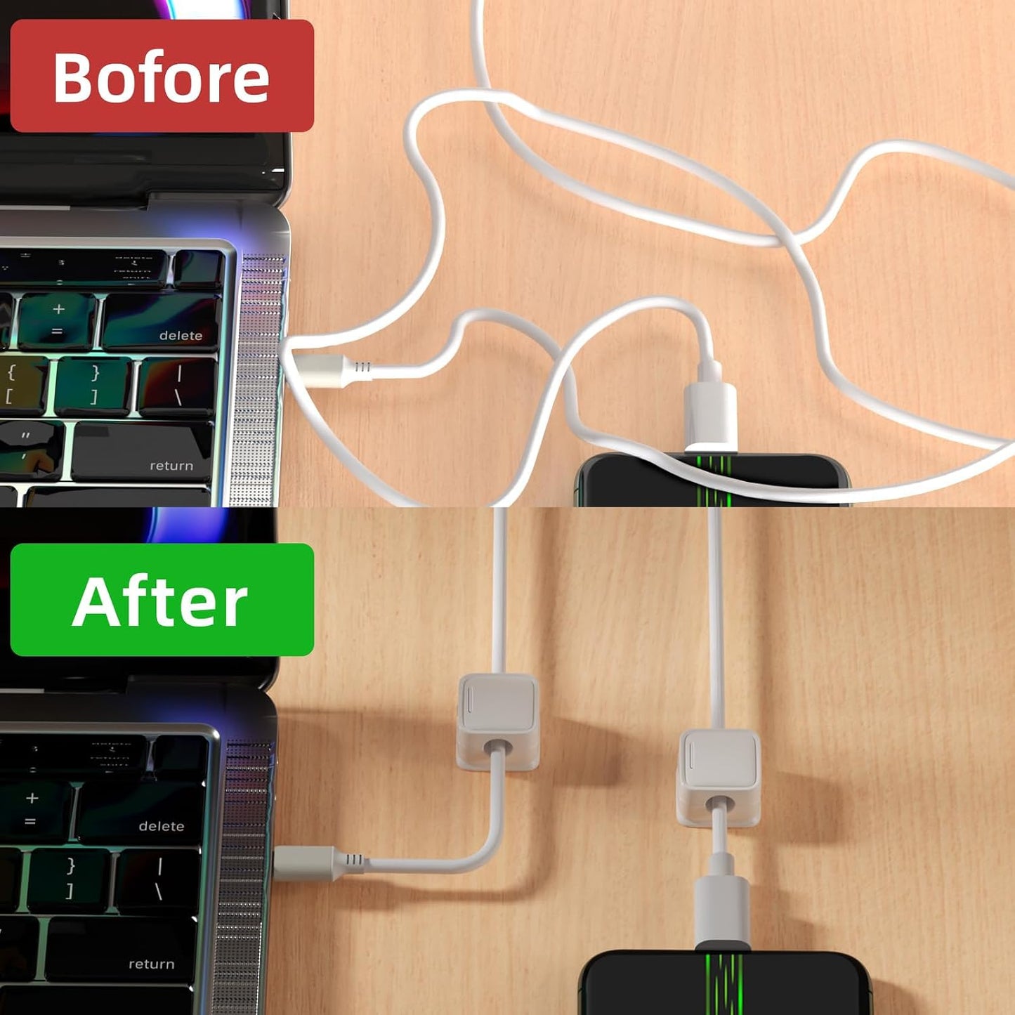 9 Pack Cord Organizer Holder,Costop Strong Adhesive Under Desk Cable Management,Magnetic Cable Clips,Wire Holder Keeper Organizer Neatly for Home,Office,Car,Desk,Nightstand,Desktop
