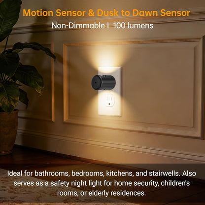 TSEXES LED Motion Sensor Night Lights,Plug-in Motion Activated Night Light,5000K Daylight,Bedroom, Hallway,Bedroom,Kitchen, Stairways, Non-Dimmable,4 Pack