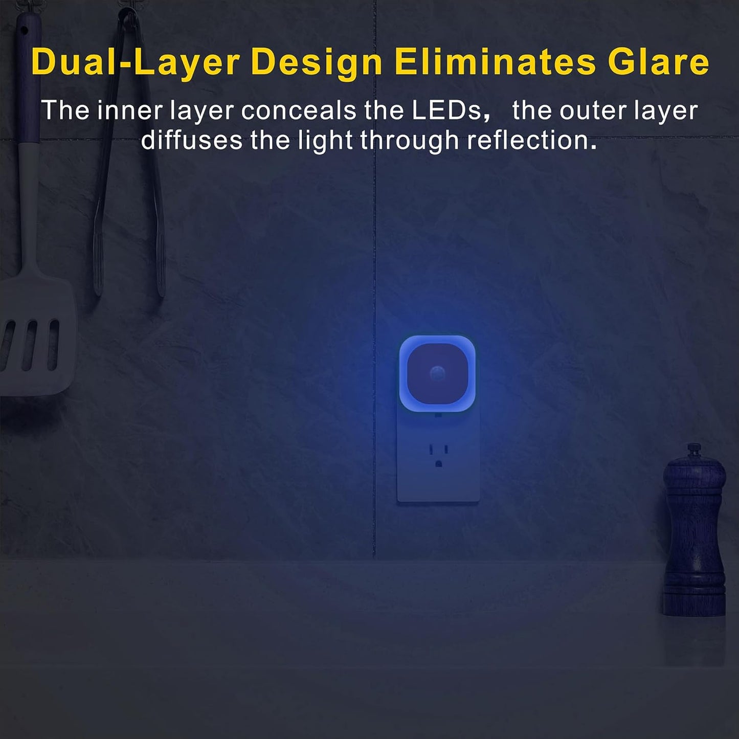 YUNLEX 2 Pack Plug in Red Sleep Night Light with Motion Sensor & Dusk to Dawn Sensor, Soft Glow, 0% Blue Light, Dimmable, Auto On/Off, LED Lights for Bedroom, Kids, Bathroom, Hallway, as Mother Gifts
