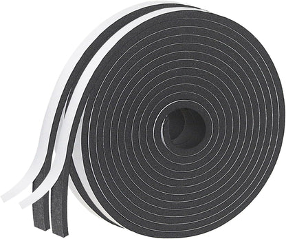 Weather Stripping Door Seal Strip for Doors and Windows, 1In x 1/8In x 33Ft x 2 Roll Foam Insulation Tape Self Adhesive,Sound Proof,Weatherstrip,Pipe Cooling, Air Conditioning Seal Strip - Colors A