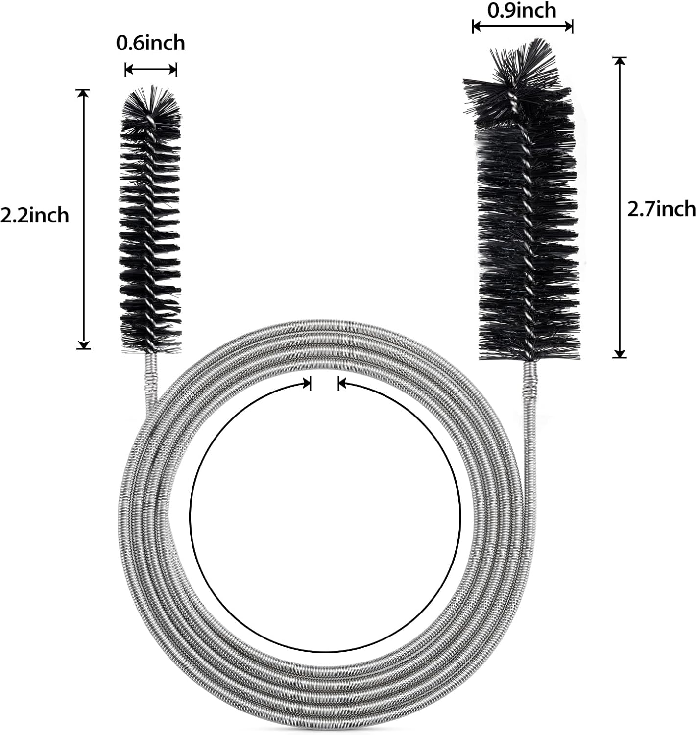 Long Drain Brush Flexible Feeding Tube Brush Slim Cleaning Brush Hose Pipe Brush