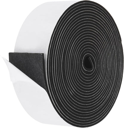 PATIKIL Weather Stripping Door Seal Strip, 3/8 Inch x 1/4 Inch x 32 Ft Self Adhesive Soundproof High Density Foam Tape Insulation for Door Window Air Conditioning, White - Colors A