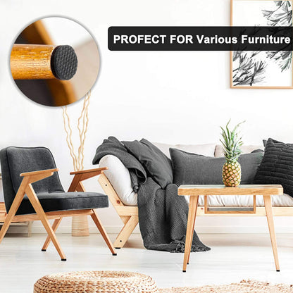 Yelanon Non Slip Furniture Pads -12pcs 4" Furniture Grippers Hardwood Floors, Non Skid for Furniture Legs,Self Adhesive Rubber Feet, Anti Slide Furniture Floors Protectors for Keep Couch Stoppers