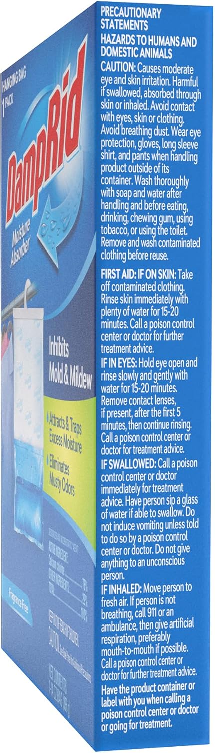 DampRid Fragance Free Hanging Moisture Absorber, 14 ounce (Pack of 6)