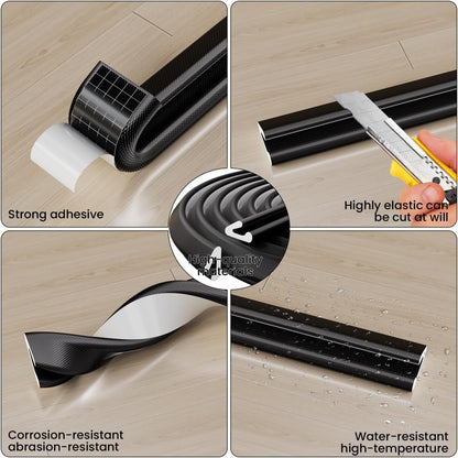 V Shape Thin Foam Weather Stripping Door Frame Seal Strip 19.7FT White, Draft Stopper, Insulation Winter, Weatherstripping, Gap Sealing, Soundproofing, Self-Adhesive Used for Exterior Front Door Side