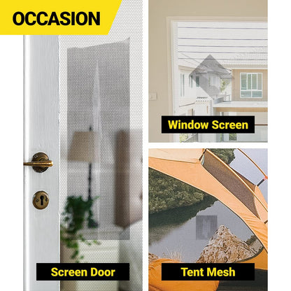 TORTO9 Window Screen Repair Kit, 3-Layer Strong Adhesive & Waterproof Tape Fiberglass Covering mesh (Black, 2 Inch x 6.5 FT)