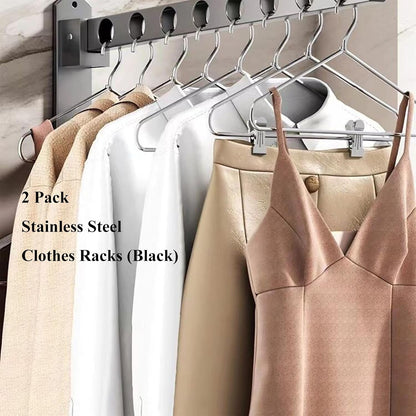 Stainless Steel Clothes Sock Drying Rack with 24 Clips, Swivel Hook Windproof Clothes Hanger Rack for Sock, Bras, Towel, Underwear, Laundry Clothes, Hat, Scarf, Pants, Gloves (Pink Clips)