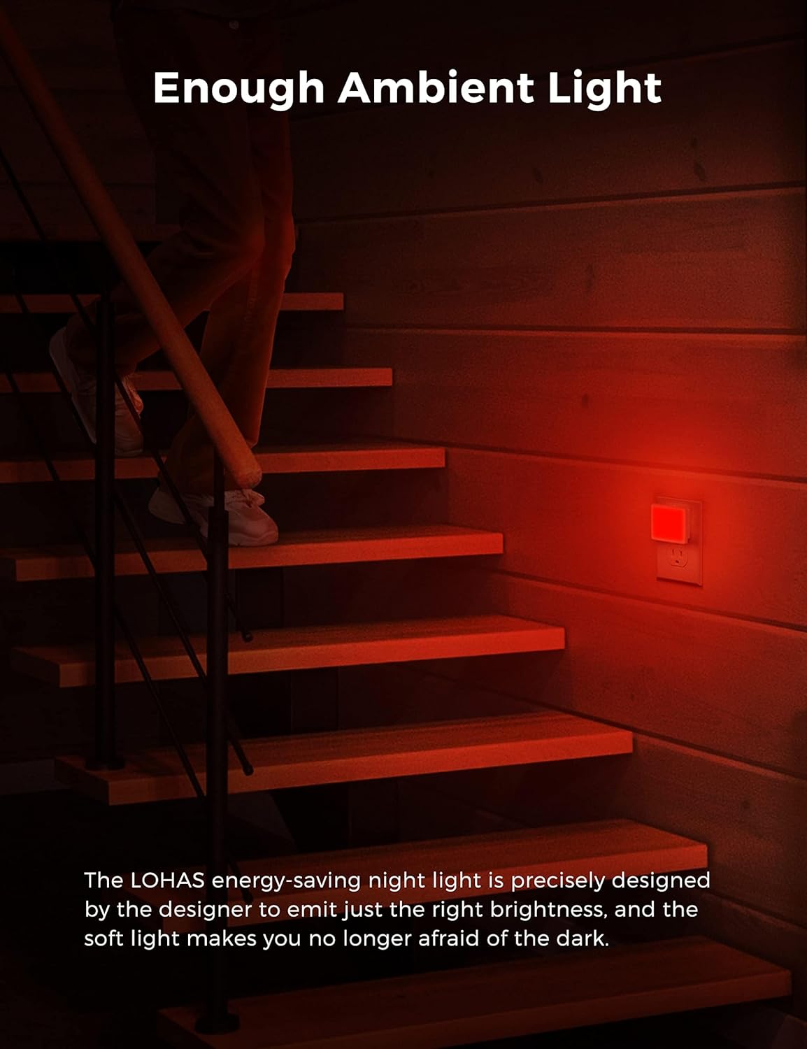 L LOHAS LED Night Lights Plug into Wall 2-Pack, 0.3W Plug in Night Light, Dusk to Dawn, 3000K Soft White, Bright Nightlight Auto-On/Off, for Adults Kids Room Bedroom Bathroom Hallway Kitchen, Non-Dim