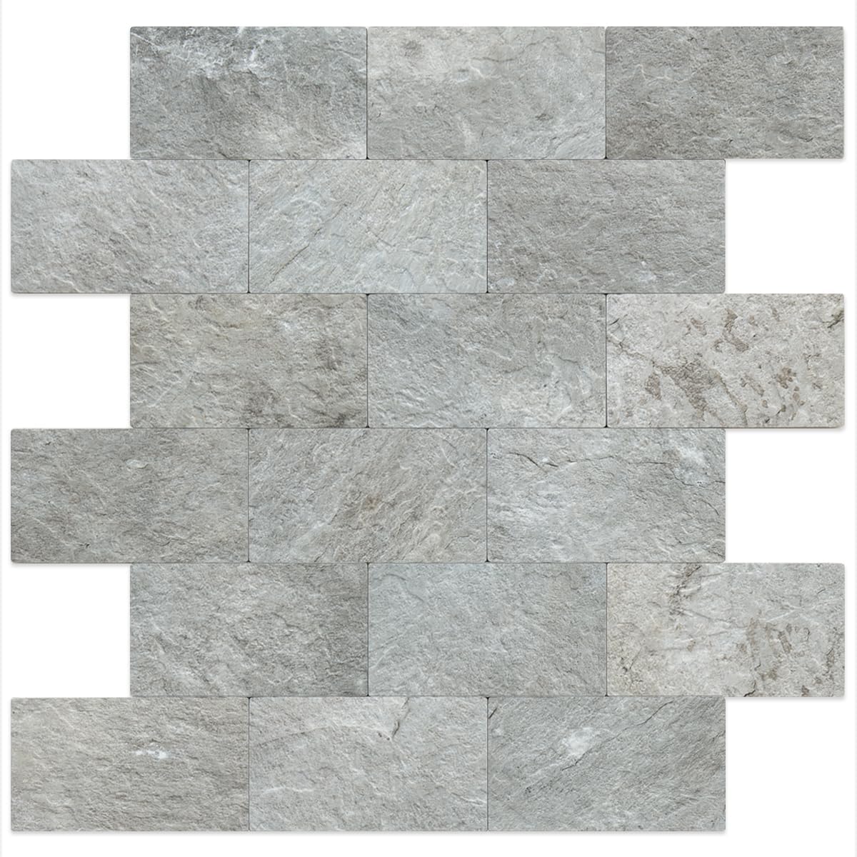 DICOFUN 10-Sheet Polished White Thick PVC Peel and Stick Backsplash, Ceramic Look Subway Tile White Kitchen Backsplash Peel and Stick Wall Tiles