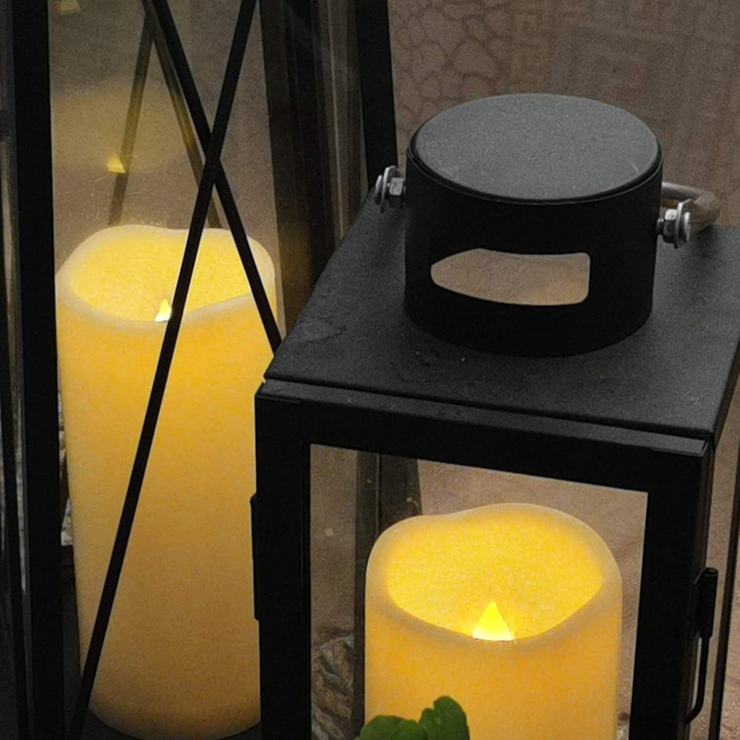 CANDLE CHOICE Waterproof Outdoor Battery Operated Flameless Candles with Remote Timer Plastic Flickering Fake Electric LED Pillars for Lantern Garden Wedding Christmas Decorations 3x4 Inches 3 PCS