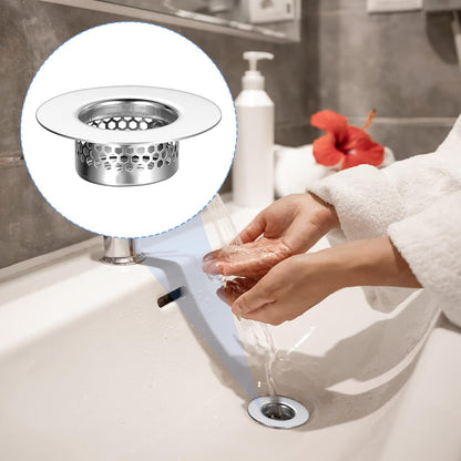 3 Pack Bathroom Sink Drain Strainer, Stainless Steel Drain Cover Sink Hair Catcher Mop Pool Slop Sinks Filter Rust-Proof Mesh Screen for Bathtub, Laundry, Utility, RV Sinks (Fits 1.25" to 1.6" Hole)