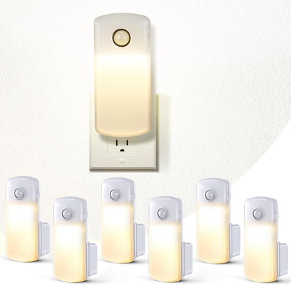 Enhon 4 Pack Emergency Power Failure Night Lights, Motion Sensor Night Light, Automatic Dusk to Dawn, Emergency Lights for Home, Bedrooms, Hallways, Black Outs, Rechargeable