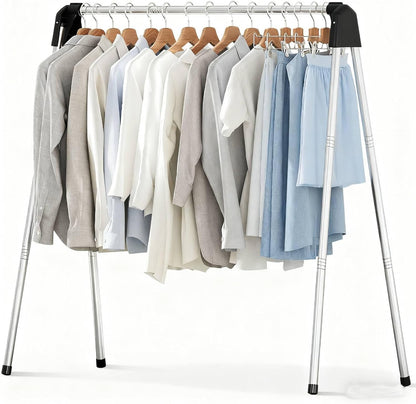 APEXCHASER Clothes Drying Rack Foldable, Stainless Steel Laundry Drying Rack Collapsible, Clothes Hanger for Sweater Baby Clothes Towel for Indoor & Outdoor, Portable Clothes Airer for Travel