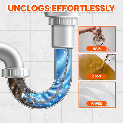 Drain Snake 25 Ft, Drain Auger Hair Clog Remover Heavy Duty Flexible Plumbing Snake Bathroom Kitchen Sink Cleaner Tools for Shower Bathtub Pipe