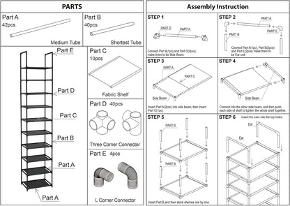FIDUCIAL HOME 10 Tiers Vertical Shoe Rack 10 Pairs Skinny Shoe Shelf | Tall Narrow Space Saving for Entryway Closet, Easy to Assemble, 11"L x 11"W x 68.8"H