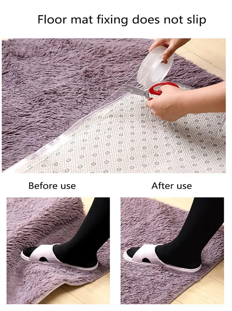 Double Sided Nano Tape, Clear Mounting, Stick Decor Picture, Washable Transparent Tape, Removable Wall Tape Sticky Poster Carpet (9.85 ft)