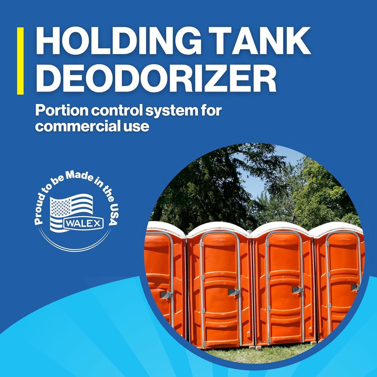 Walex Porta-Pak Black Holding Tank Deodorizer & Portion Control System Drop-Ins - Rapid Breakdown of Waste & Paper, Odor Prevention, Cleans Tank & Sensors - Lavender Breeze, 10-Pack