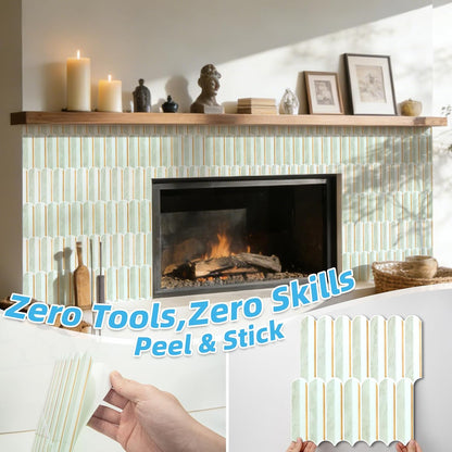 Art3d 12 x 12 Inch Heavy-Duty Peel and Stick Backsplash, Self-adhesive Wall Tiles for Kitchen Bathroom Decor, 10-Pack Dark Green