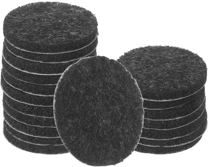 uxcell 32Pcs Non Slip Furniture Pads, 3" Round Self Adhesive Felt Bumpers Noise Reducing Furniture Feet Floor Protector for Chairs Tables Furniture Legs (White 0.2" Thick) - Colors A