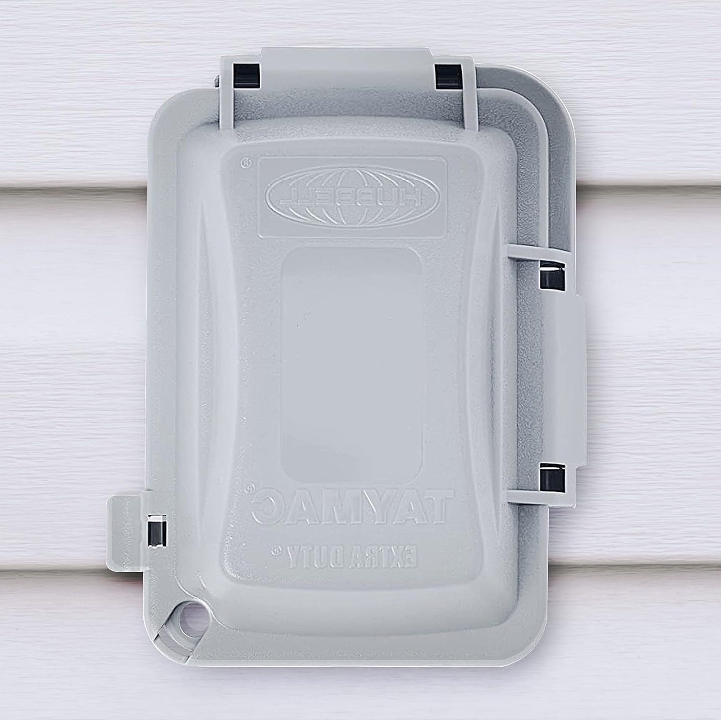 TayMac MM420W Raco 1-Gang Nonmetallic Extra Duty Weatherproof In-Use Horizontal/Vertical 16-in-1 Standard Cover, White, 2.75" Size