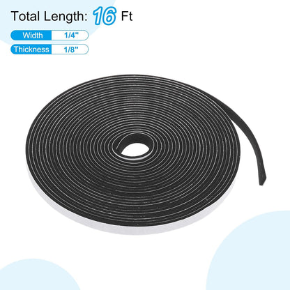 PATIKIL Weather Stripping Door Seal Strip, 3/8 Inch x 1/4 Inch x 32 Ft Self Adhesive Soundproof High Density Foam Tape Insulation for Door Window Air Conditioning, White - Colors A