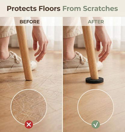 16 PCS Chair Felt Pads 2 Inch Round - Non Slip Furniture Feet Floor Protectors Anti Slip Self Adhesive - Chair Pads for Legs Non Skid Pad Keep Furniture in Place Protect Hardwood Floors