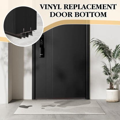 2 Pcs 36 Inch 90CM Exterior Door Sweep with Vinyl Fins, Under Door Weather Stripping Seal for Exterior Doors with Kerf Track, Replacement Bottom Door Seal Strip, Draft Stopper & Rodent Proof
