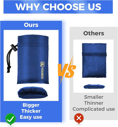 Outdoor Faucet Covers for Winter Freeze Protection, 4 Pack 5.9" x 8.3" Blue Hose Bib Covers for Winter, Water Spigot Covers Winter Insulated, Insulation Cover Socks Faucet Freeze Protector