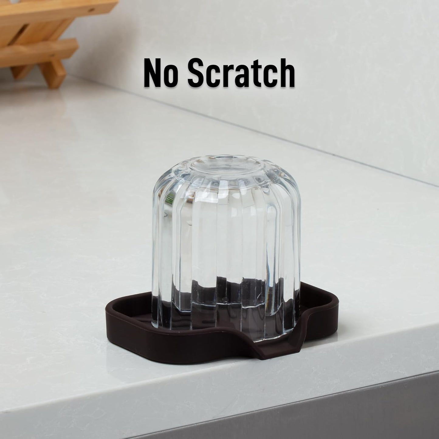 Zulay Kitchen (9x3.5in) Sponge Holder for Kitchen Sink - Flexible Heavy-Duty Multipurpose Sink Caddy - Counter Organizer for Kitchen, Bathroom, Makeup, Trinkets & More! (Grey)