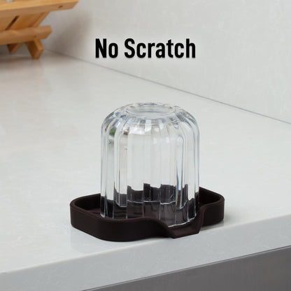Zulay Kitchen (9x3.5in) Sponge Holder for Kitchen Sink - Flexible Heavy-Duty Multipurpose Sink Caddy - Counter Organizer for Kitchen, Bathroom, Makeup, Trinkets & More! (Grey)