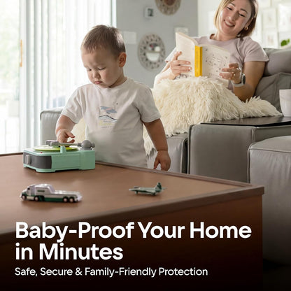 Premium 12ft Edge Protector for Baby, Odorless Foam Cushion with Strong Adhesive Tape, Non-Toxic to Baby Proof Corners and Edges, Wall Corner Protector & Desk Edge Cushion White