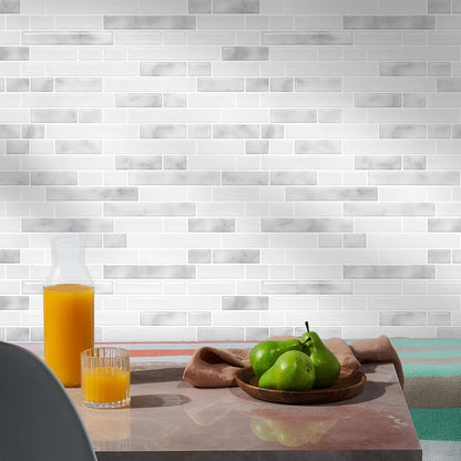 STICKGOO Peel and Stick Backsplash - 10 Sheets of 12”×12” - 3D Self Adhesive Peel and Stick Tile Backsplash for Kitchen & Bathroom