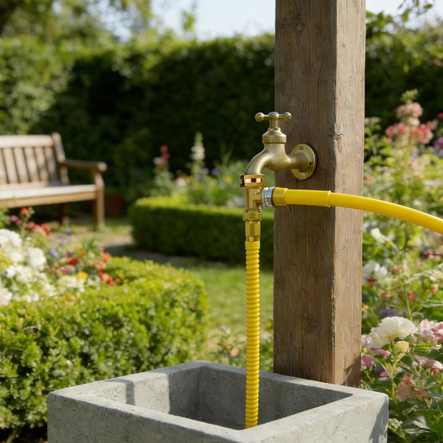 Angry Pony Garden Hose Tee,GHT 3/4 Female x Female x Male Hose Tee for Lawn | for Irrigation/Sprinkler/Patio and Outdoor Watering,2 Way,Heavy-duty Brass,Standard Thread,Wide Flow,Quick Connect,Leakproof