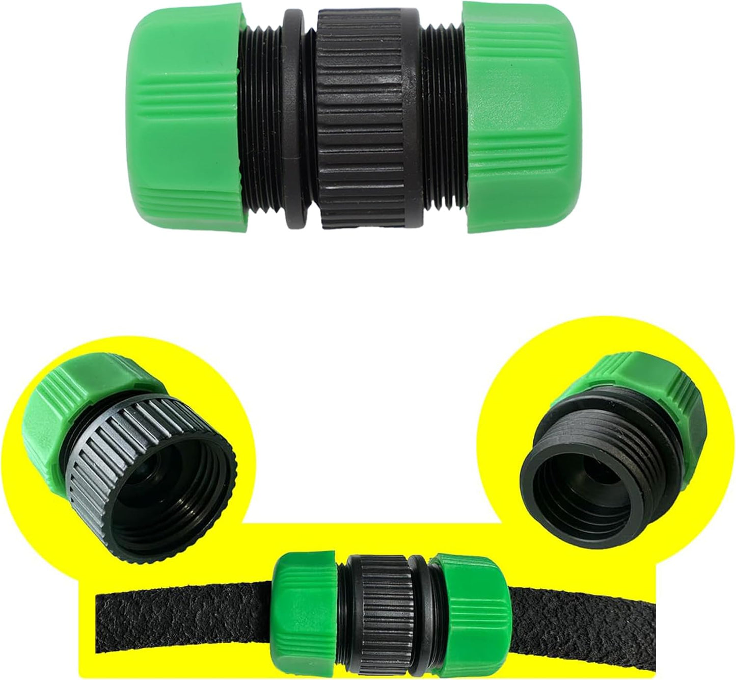 Cuckoo Hose Splitter 2 Way 1/2"Soaker Hose Repair Fittings Kit Irrigation System Connectors Set Adapter 2Pack(Hose Y Splitter)