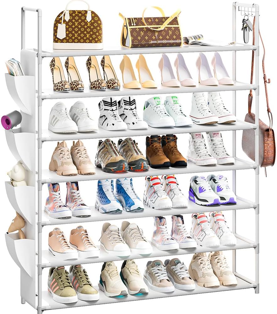 OYREL 5 Tier Shoe Organizer Rack for Closet, Entryway, Garage, Door, Space Saving, Shoe Holder Stand/Tower, Large, 20-25 Capacity