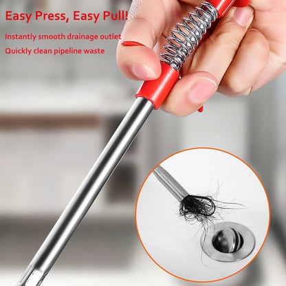 62inch Drain Clog Remover Toilet Snake Plumbing Snake Grabber Reacher Tool with Spiral 4-Claw Grabber-Spring,Unclogs Hair&Sundries&Keys/Jewelry/Clothes,for Kitchen/Bathtub/Sewer/Toilet