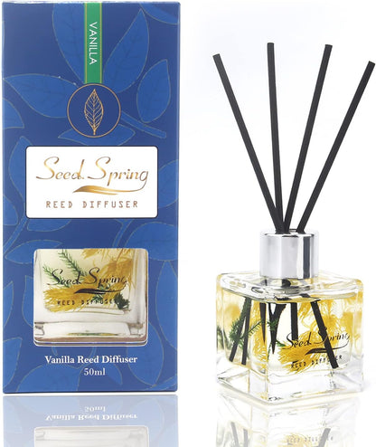 Reed Diffuser Set with Sticks Lavender Aromatherapy Oil Scent Diffuser for Home Office Bathroom Decoration Perfume and Gifts 50ml/1.7 oz