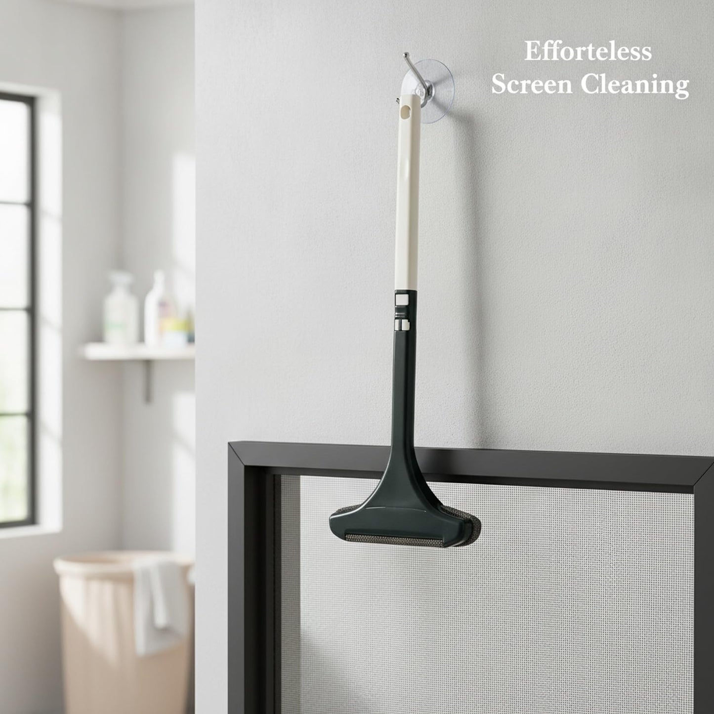 Versatile Double-Sided Screen & Glass Cleaning Brush, Multipurpose Mesh Tool for Fixed Windows, Durable PP Plastic