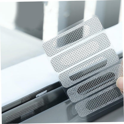 50Pcs Window Screen Patch, Waterproof Self-Adhesive Fiberglass Fine Mesh Weep Hole Covers Anti-Mosquito, Screen Repair Kit