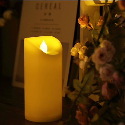 CANDLE CHOICE Waterproof Outdoor Battery Operated Flameless Candles with Remote Timer Plastic Flickering Fake Electric LED Pillars for Lantern Garden Wedding Christmas Decorations 3x4 Inches 3 PCS