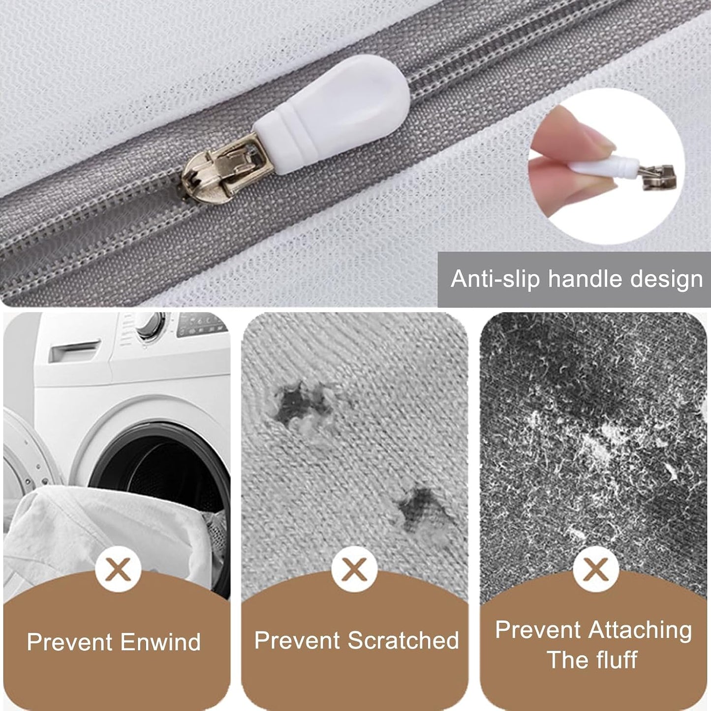 Mesh Laundry Bags for Washing Machine, Fine Mesh Delicates Bags 3 Pack Travel Storage Organize Bag for Clothes, Zippered Garment Wash Bag (XL L M