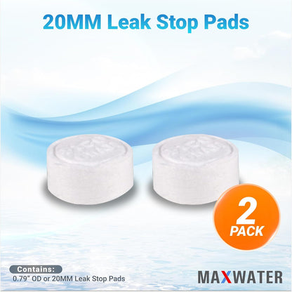 Max Water Replacement Pads for Automatic Leak Detectors in Under Sink Reverse Osmosis Water Filtration Systems - Replacement Pads Only 0.78" (20mm) Diameter (Pack of 2)