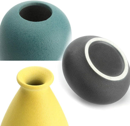 Small Ceramic Vase Decorative, Set of 4 Flower Bud Vases