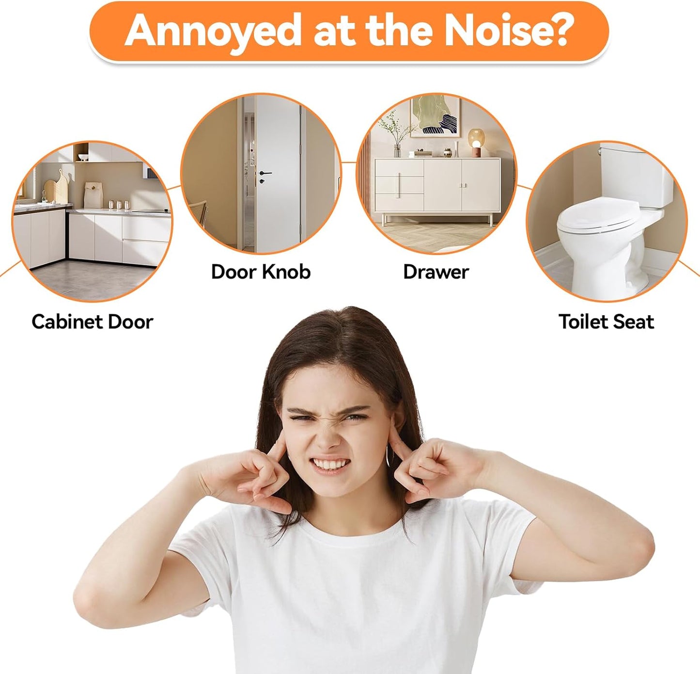 4PCS Long Furniture Bumpers - Wall Protector Guards, Fridge Door Stopper, 5.5x0.7x0.2inches