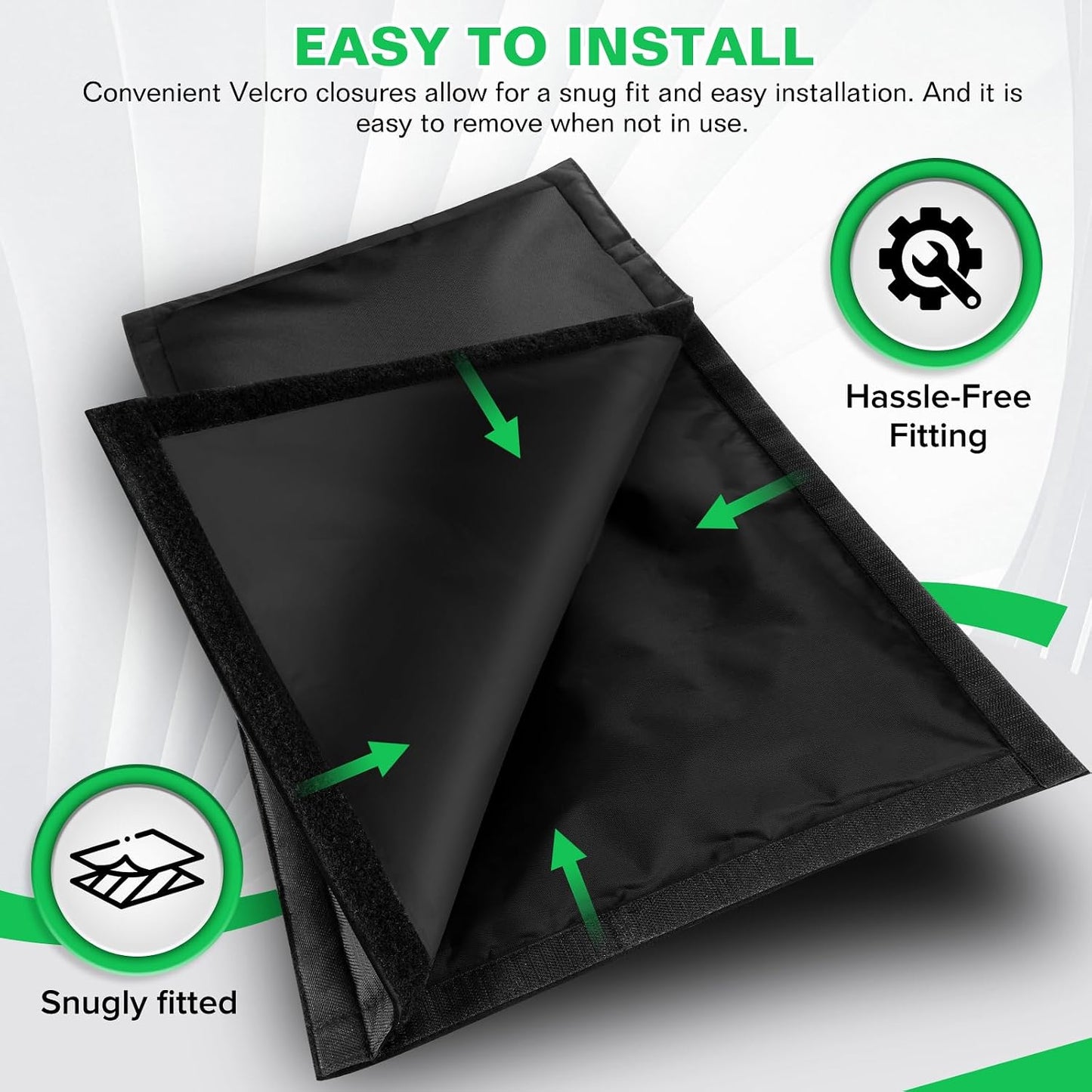 Outdoor Faucet Cover - 25"H x 13.5"W - Black, Hydrant Cover Freeze Protection for RV Park, Yard Hydrant & Sprinkler Systems, Winter & Summer Faucet Insulation
