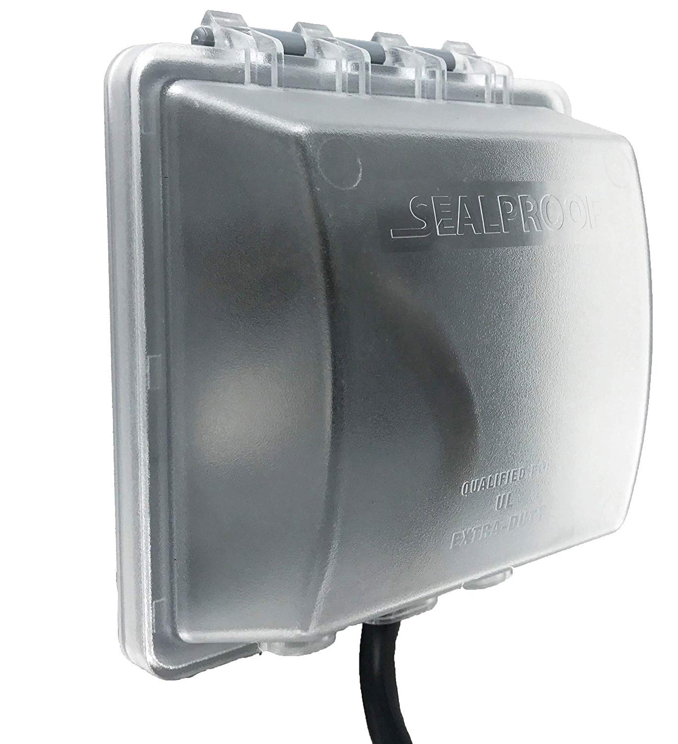 Sealproof 1-Gang Extra Deep Weatherproof in Use Outdoor Duplex Outlet Cover with Box Kit, Lockable, UL Extra Duty Compliant, 18 Configurations