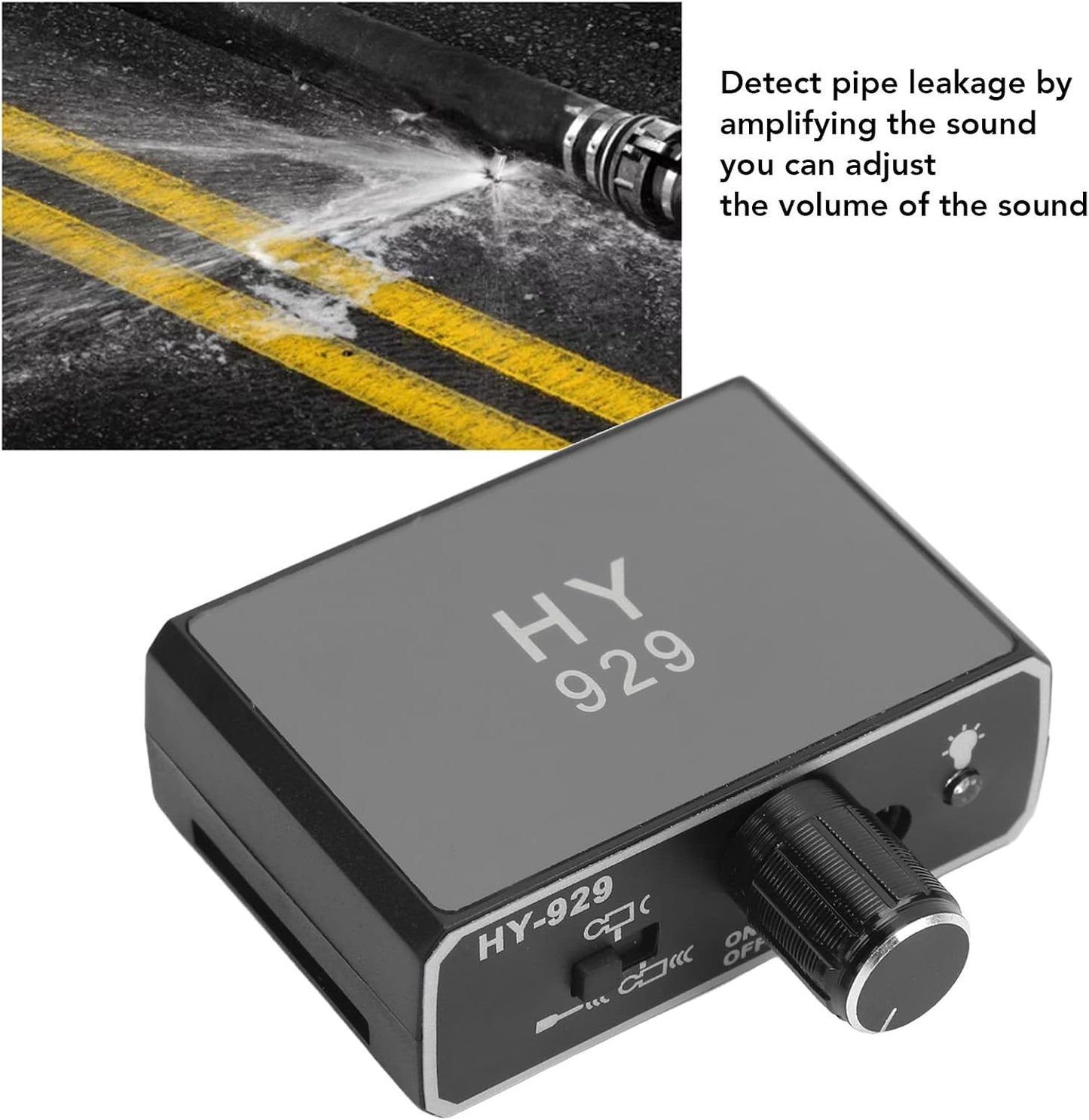 20000X Underground Water Leak Detector -70D db Detection Device | Double Probe Water Leak Detection Equipment, AC100-240V US Plug Water Pipe Monitor Kit for Construction Pipeline Inspection