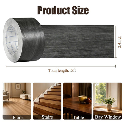GSCIT Club Wood Grain Repair Tape, 2.4 inch X 15ft Self Adhesive Maple Grain Repair Patch for Tables, Chairs, Baseboards, Doors, Windows, Floors, Handicraft DIY. - Colors B